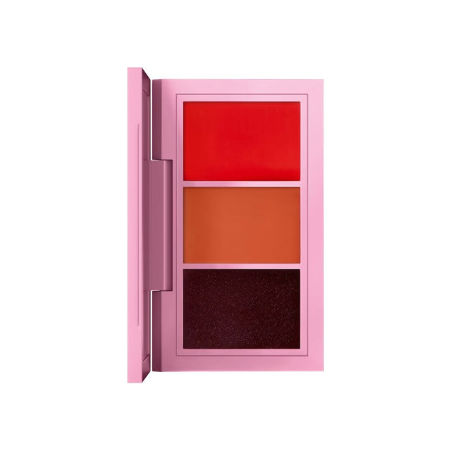 MAC, From Harris With Love, Lip Palette, Roman Revelation: Bright Orange (Matte) + No Place Like LA: Warm Nude (Amplified) + London Grind: Deep purple (Amplified), 3 g - Feel You