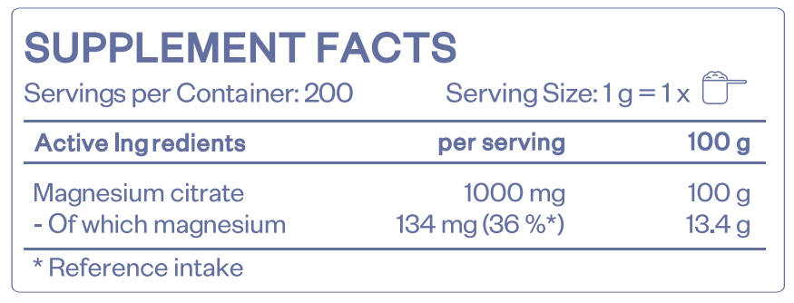 HS LABS - MAGNESIUM CITRATE - 200 g