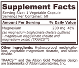 MAGNESIUM BISGLYCINATE - 60 Vegetable Capsules
