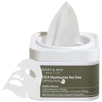 MARY & MAY - Cica Houttuynia Tea Tree Calming Mask ( 30 ks ) - Zklidňující pleťová maska - Feel You