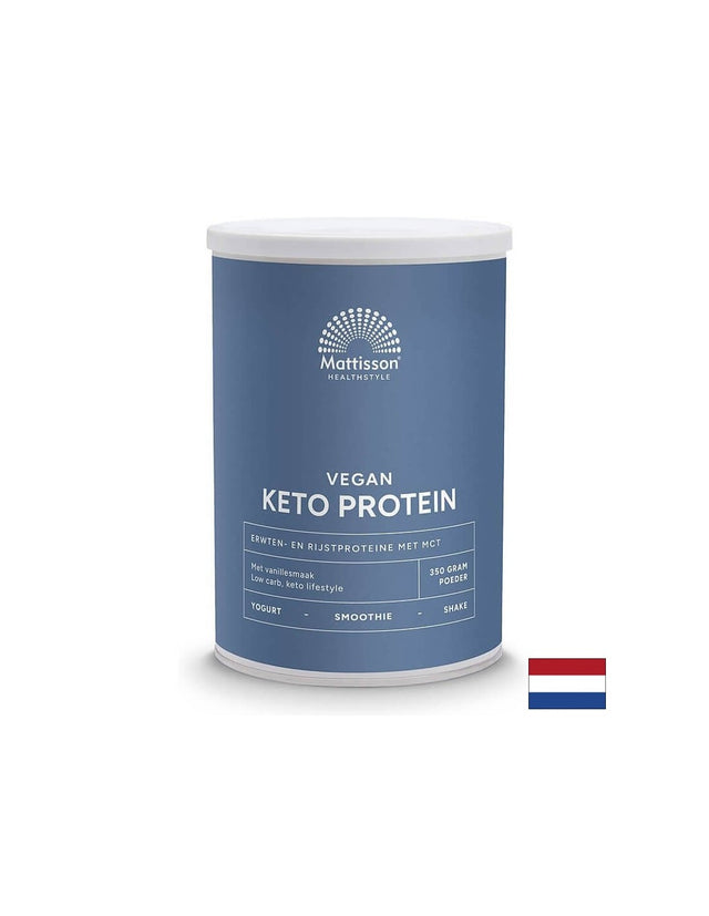 Веган Кето протеинов шейк - грах, ориз, MCT, 350 g прах Mattisson Healthstyle - Feel You