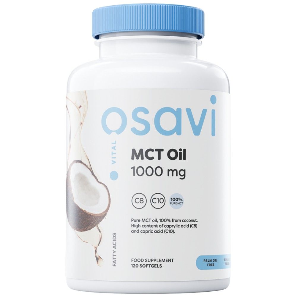 MCT Oil 1000 mg | C8 + C10 - 120 Гел капсули - Feel You