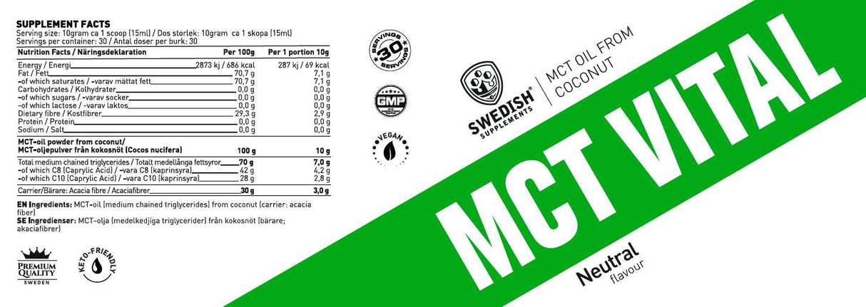 MCT Vital Powder / from Coconut Oil - 300 грама - Feel You