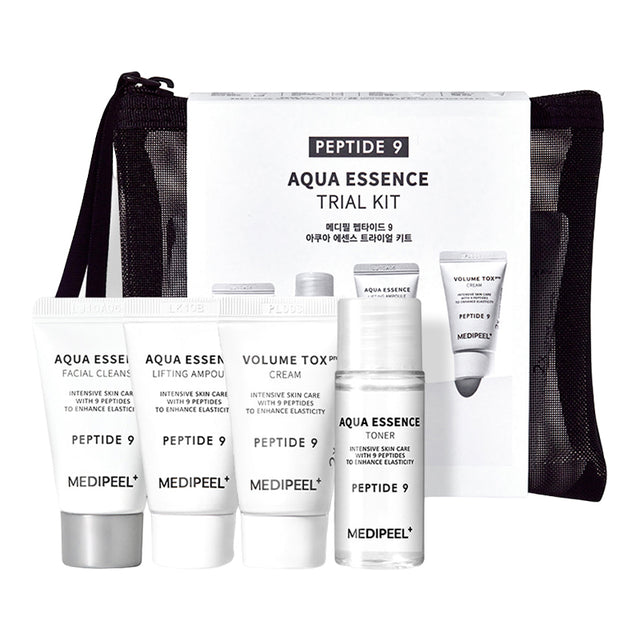 MEDI-PEEL Peptide 9 Aqua Essence Trial Kit (Cleanser15ml+Toner20ml+Ampoule15ml+Cream15g) - Feel You