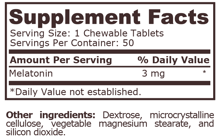 Melatonin 3 mg - 100 таблетки