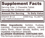 METHYL B-12 1000 mcg CHERRY FLAVOR - 100 Chewable Tablets - Feel You