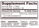METHYL B-12 5000 mcg - 60 Tablets