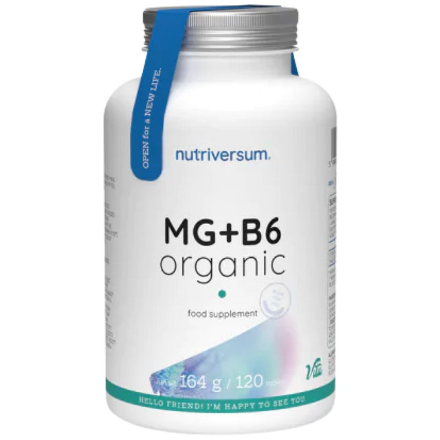 MG + B6 | Organic Magnesium + Vitamin B6 - 120 Таблетки - Feel You
