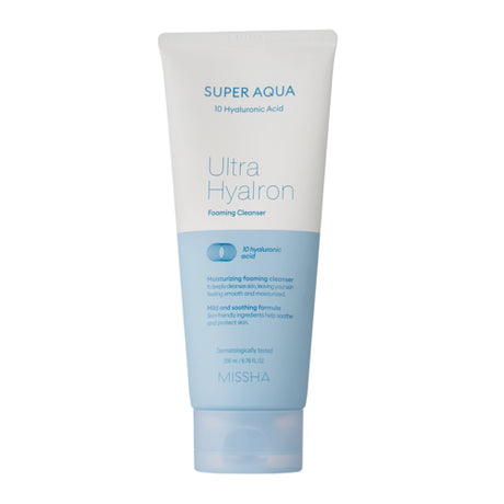[MISSHA] Missha Super Aqua Ultra Hyalron Cleansing Foam Hyaluronic, 200 ml - Feel You