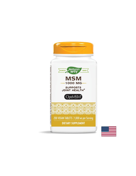 MSM/ МетилСулфонилМетан като OptiMSM® 1000 mg x 200 таблетки Nature’s Way - Feel You