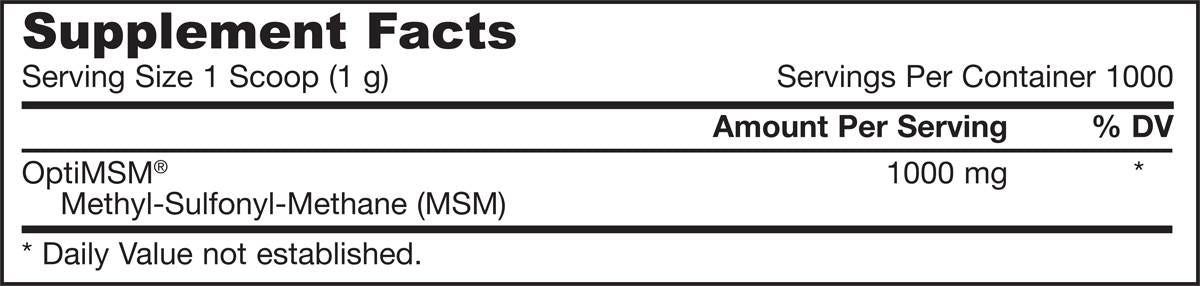 MSM Sulfur Powder - 1000 грама - Feel You