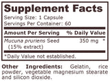 MUCUNA PRURIENS 350 mg - 60 Capsules - Feel You