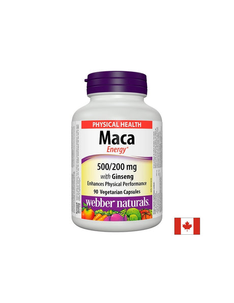 Maca Energy with Ginseng - Мака и Корейски женшен, 90 капсули Webber Naturals - Feel You