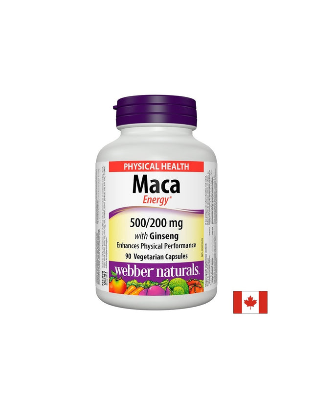 Maca Energy with Ginseng - Мака и Корейски женшен, 90 капсули Webber Naturals - Feel You