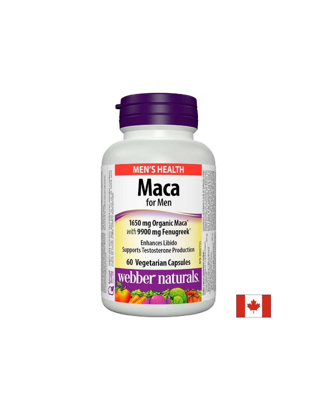 Maca for Men/ Мака за мъже х 60 капсули Webber Naturals - Feel You