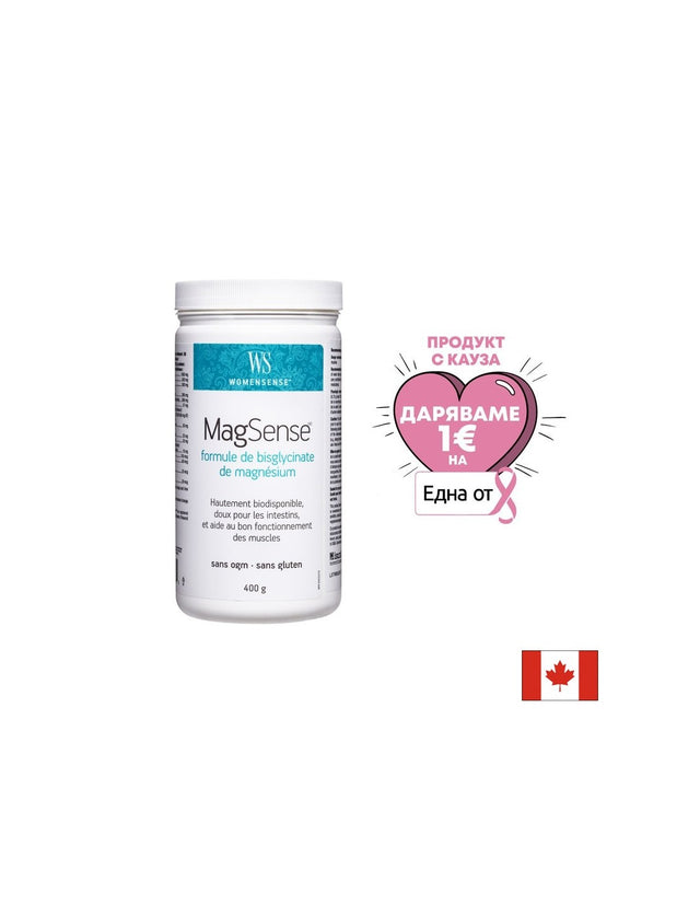 MagSense® Magnesium Bisglycinate Formula/ Магнезий бисглицинат формула 400 g Natural Factors - Feel You