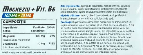 Magnesium 100 mg + Vitamin B6 10 mg - 30 Таблетки - Feel You