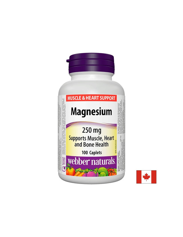 Magnesium/ Магнезий 250 mg x 100 каплети Webber Naturals - Feel You