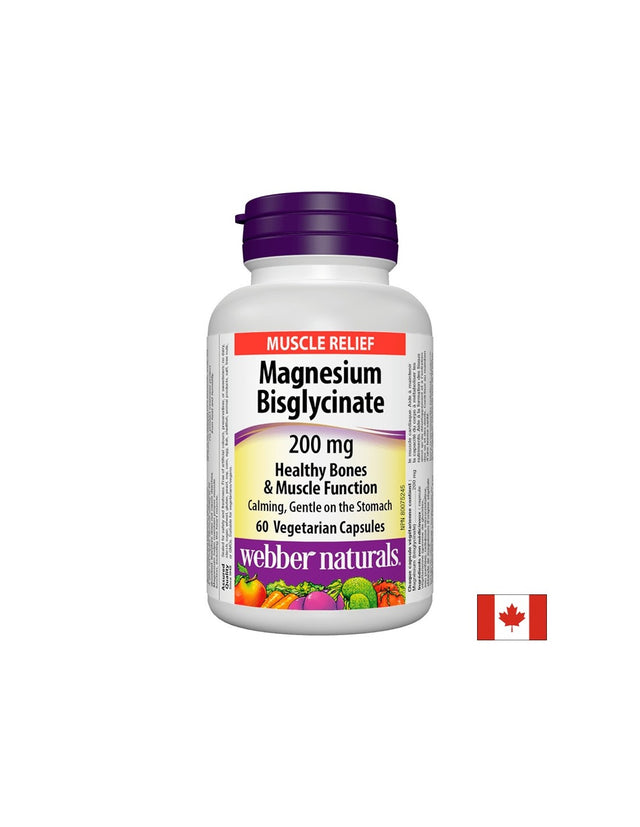 Magnesium Bisglycinate/ Магнезий (бисглицинат) 200 mg x 60 капсули Webber Naturals - Feel You