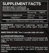 Magnesium Bisglycinate | Better Sleep ~ Stress Relief ~ Muscle Support - 90 капсули - Feel You