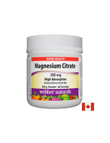 Magnesium Citrate - Магнезий цитрат с висока абсорбация 300 mg, 200 g прах с вкус на горски плодове Webber Naturals - Feel You