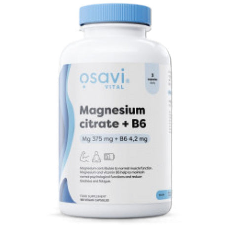 Magnesium Citrate 375 mg + B6 | P-5-P - 180 капсули - Feel You