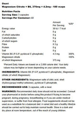 Magnesium Citrate 375 mg + B6 | P-5-P - 180 капсули - Feel You