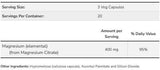 Magnesium Citrate 400 mg - 60 капсули - Feel You