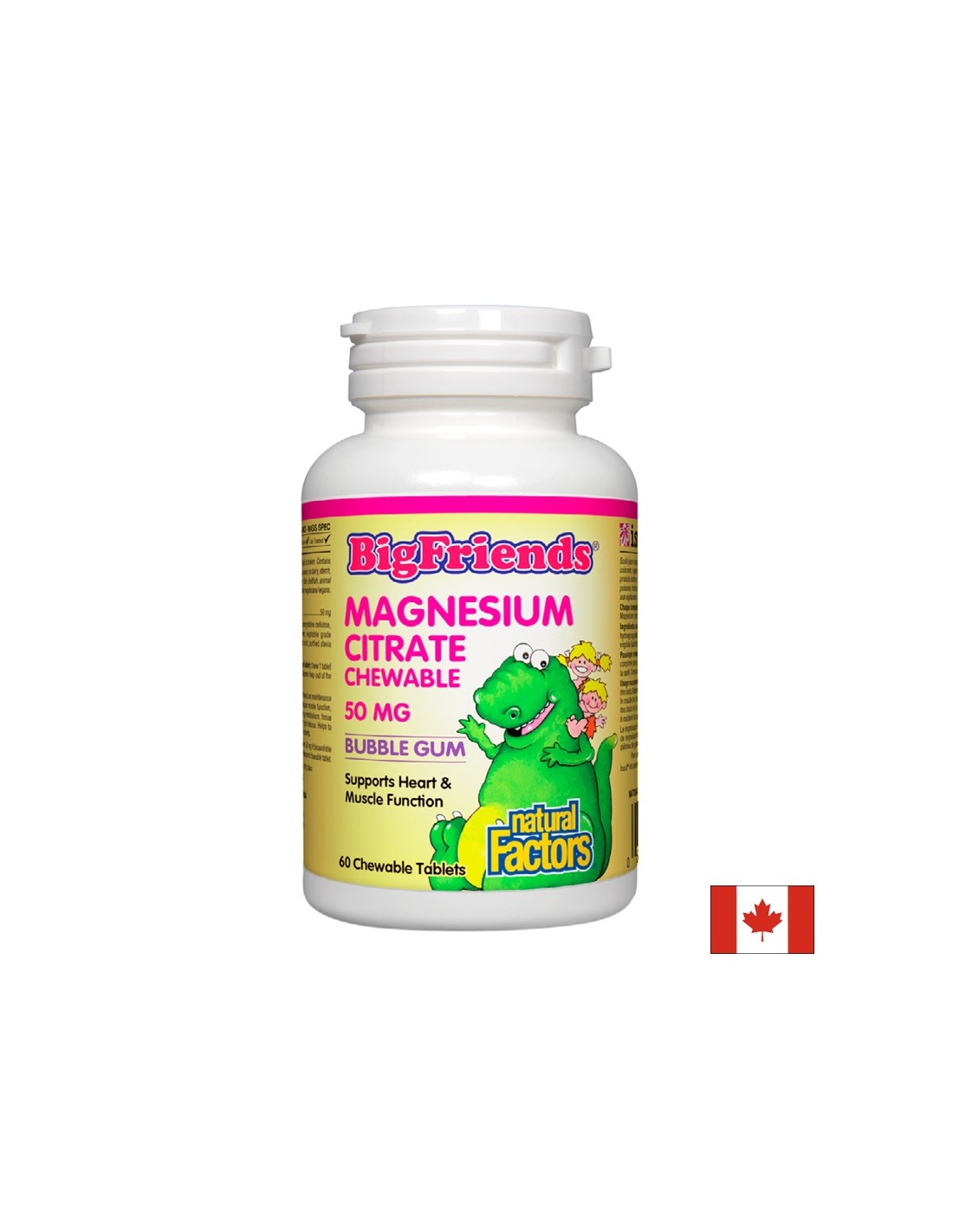 Magnesium Citrate Big Friends 50 mg - 60 Дъвчащи таблетки - Feel You