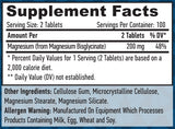 Magnesium Glycinate 200 mg / 200 Tabs - Feel You