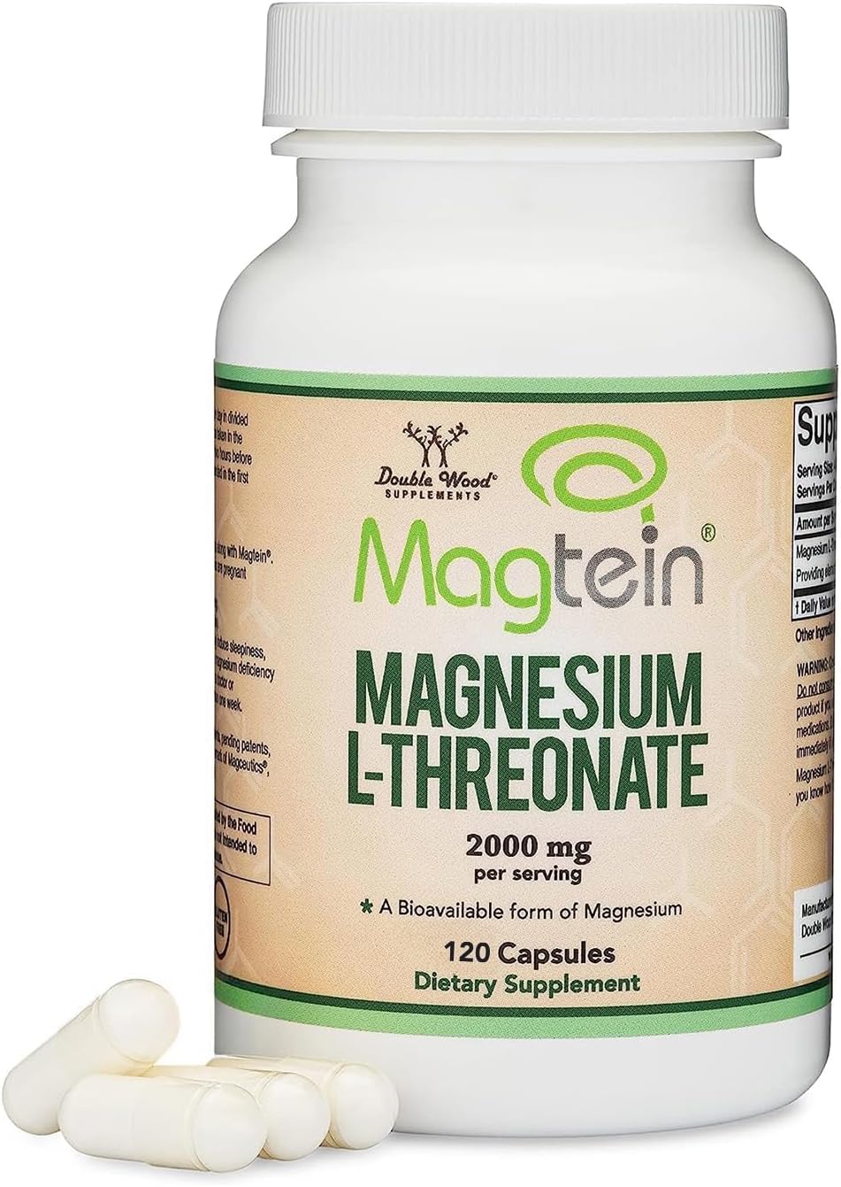 Magnesium L Threonate 2000mg (Magtein) - 120 Capsules - Feel You
