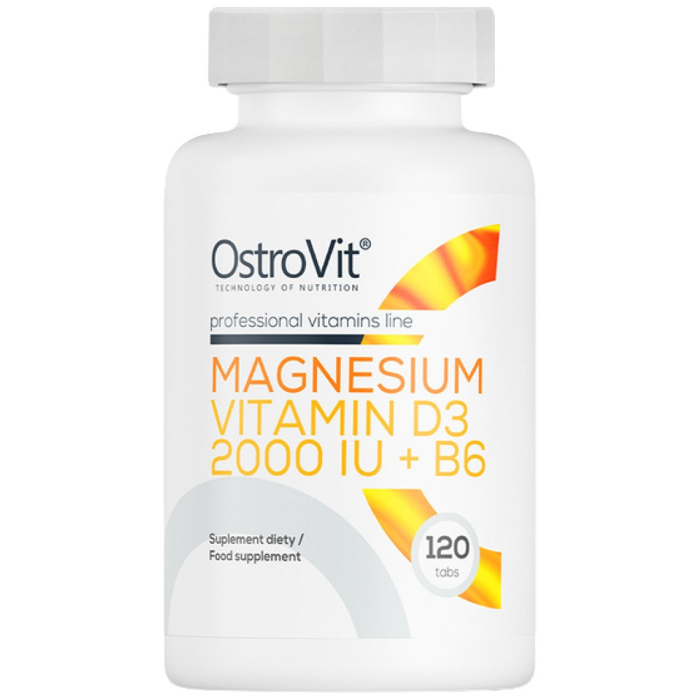 Magnesium + Vitamin D3 2000 IU + B6 - 120 Таблетки - Feel You