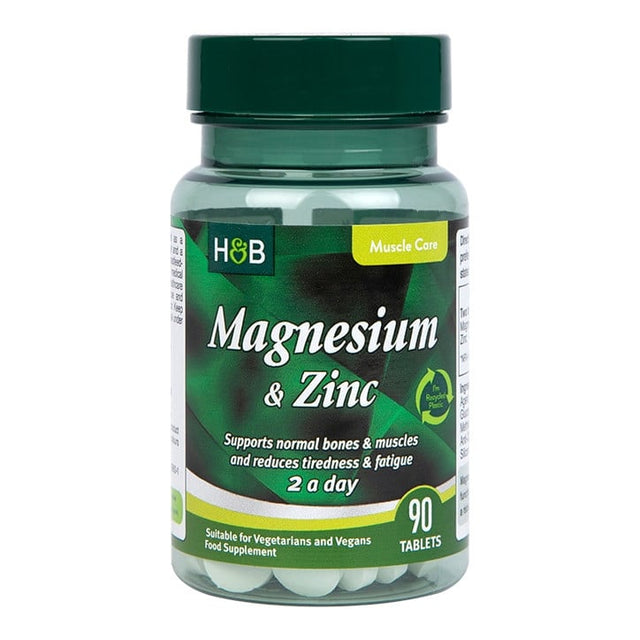 Магнезий и Цинк (Magnesium & Zinc) 90 таблетки, H&B - Feel You