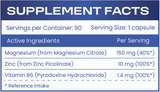HS LABS - MAGNESIUM, ZINC, VITAMIN B6 - 90 capsules