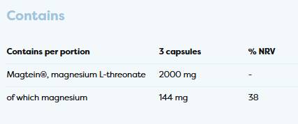 Magtein Magnesium L-Threonate 48 mg - 180 капсули - Feel You