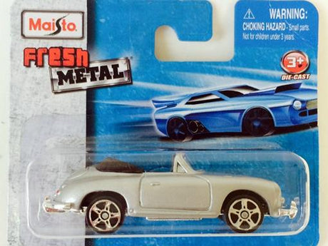 Maisto, Fresh Metal, Porche 356 Convertible, Toy Car, 11350, Silver, 1:64, 8+ years - Feel You