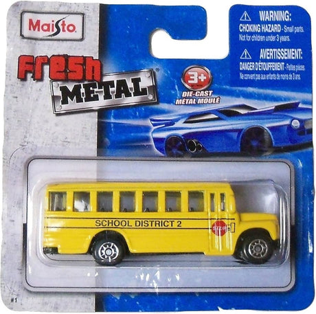 Maisto, Fresh Metal, School Bus, Toy Car, 11423, Yellow, 1:64, 3+ - Feel You