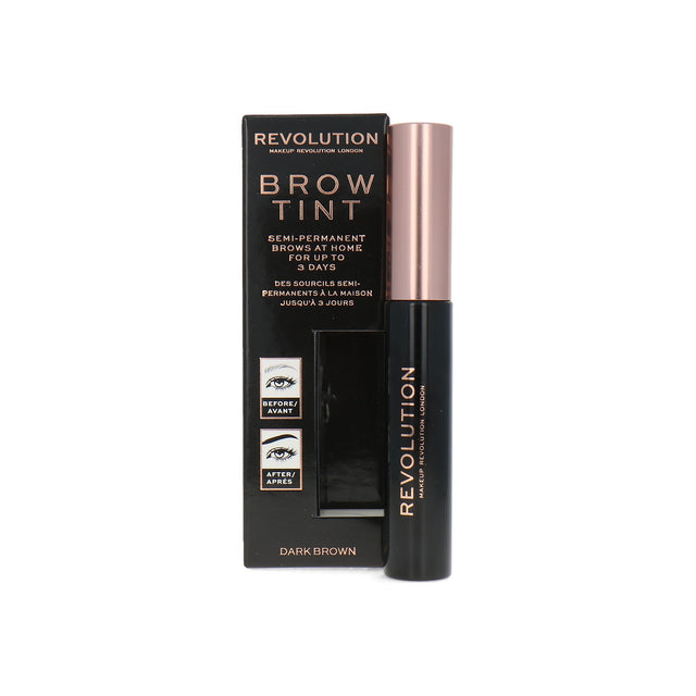 Makeup Revolution, Brow Tint, Eyebrow Gel, Dark Brown, 6 ml - Feel You