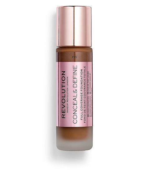 Makeup Revolution, Conceal & Define, Oil Free, Cream Foundation, F 15, 23 ml - Feel You