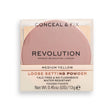 Makeup Revolution, Conceal & Fix, Vegan, Loose Setting Powder, Medium Yellow, 13 g - Feel You