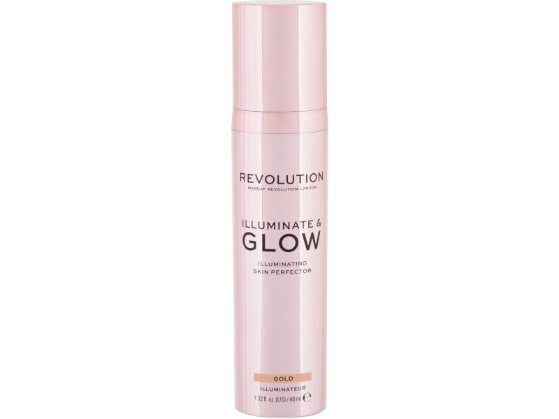 Makeup Revolution, Glow & lluminate, Liquid Highlighter, Gold, For Face, 40 ml - Feel You