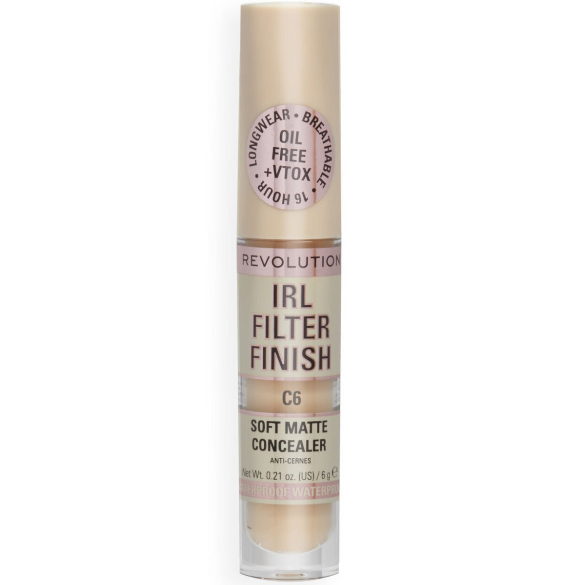 Makeup Revolution, IRL Filter Finish, Cover Dark Spots, Cream Concealer, C6, 6 g - Feel You