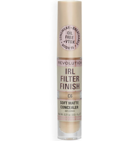 Makeup Revolution, IRL Filter Finish, Cover Dark Spots, Cream Concealer, C6, 6 g - Feel You