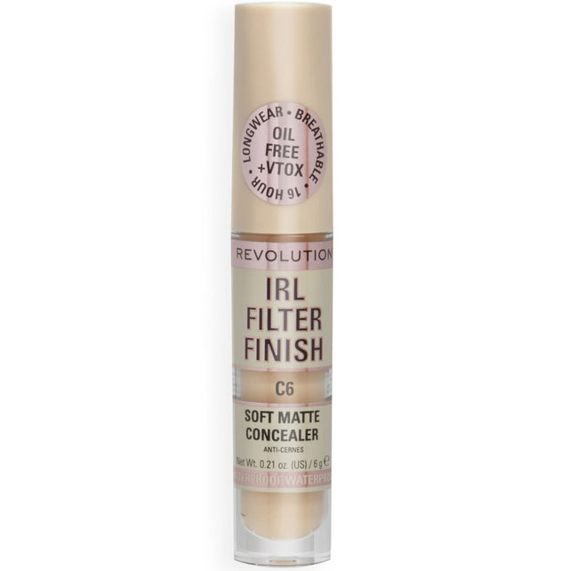 Makeup Revolution, IRL Filter Finish, Cover Dark Spots, Cream Concealer, C6, 6 g - Feel You