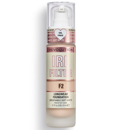Makeup Revolution, IRL Filter, Oil Free, Long Wear, Cream Foundation, F2, 23 ml - Feel You