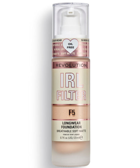 Makeup Revolution, IRL Filter, Oil Free, Long Wear, Cream Foundation, F5, 23 ml - Feel You