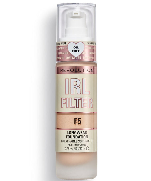 Makeup Revolution, IRL Filter, Oil Free, Long Wear, Cream Foundation, F5, 23 ml - Feel You