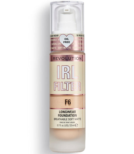 Makeup Revolution, IRL Filter, Oil Free, Long Wear, Cream Foundation, F6, 23 ml - Feel You