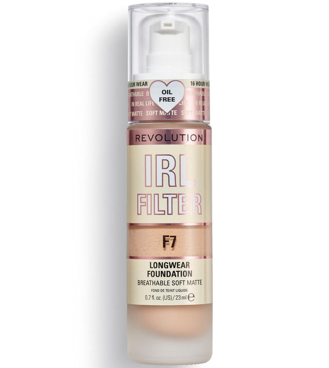 Makeup Revolution, IRL Filter, Oil Free, Long Wear, Cream Foundation, F7, 23 ml - Feel You