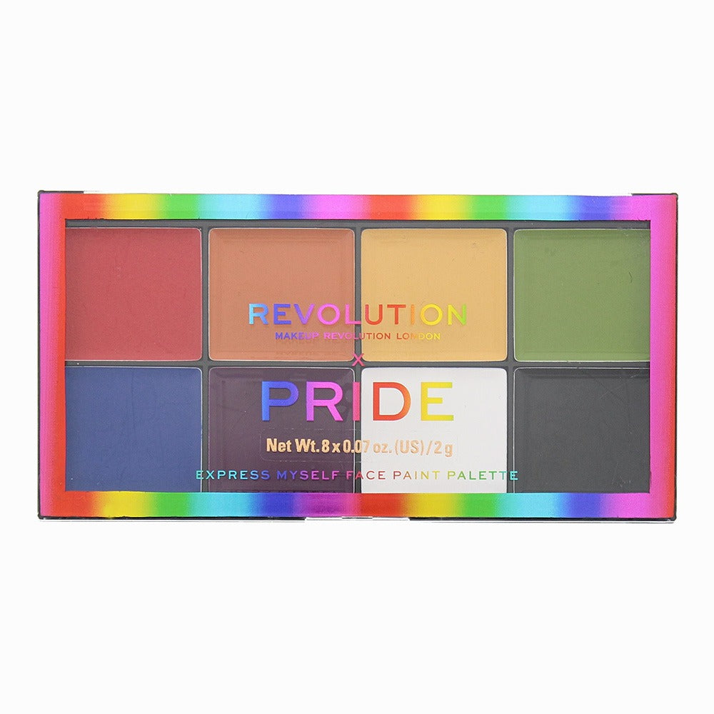 Makeup Revolution, Pride Express Myself, Face Palette, 8 Shades, 16 g - Feel You
